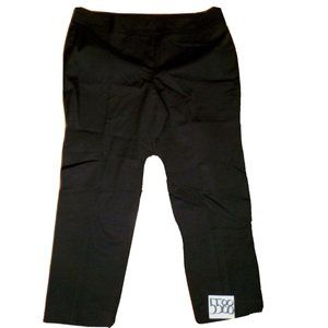 Talbots Shiny Black Cropped Pants Capris Sleek Womens (36 x 26)